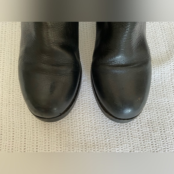 Coach Black Combat Moto Boots with Silver Accents - Picture 5 of 12